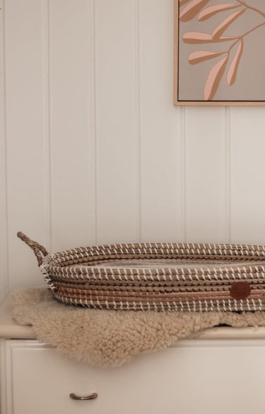 Baby Changing Basket - 'Cherry Blossom' (Mattress Included)